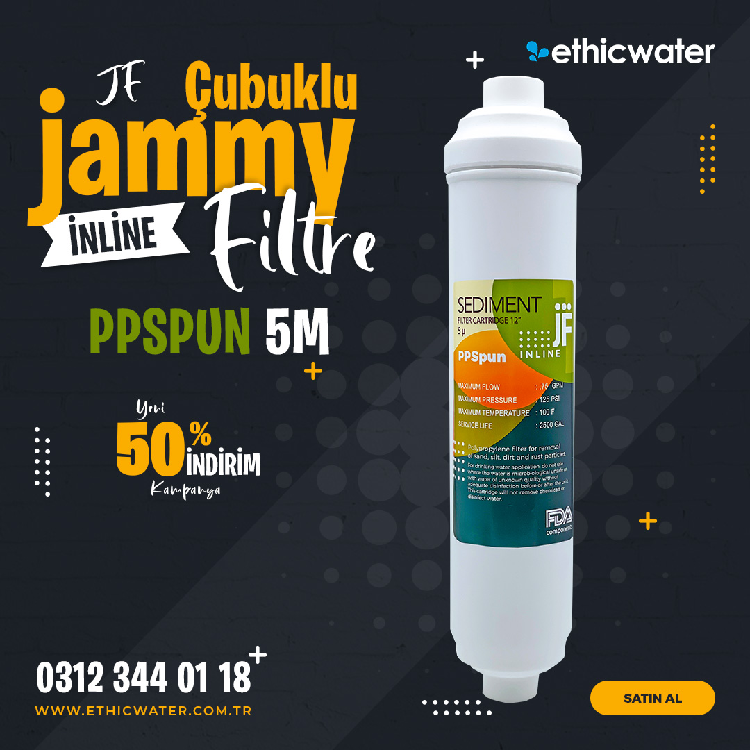 5 Micron İnline Jammy Çubuklu Sediment Filtre Banner