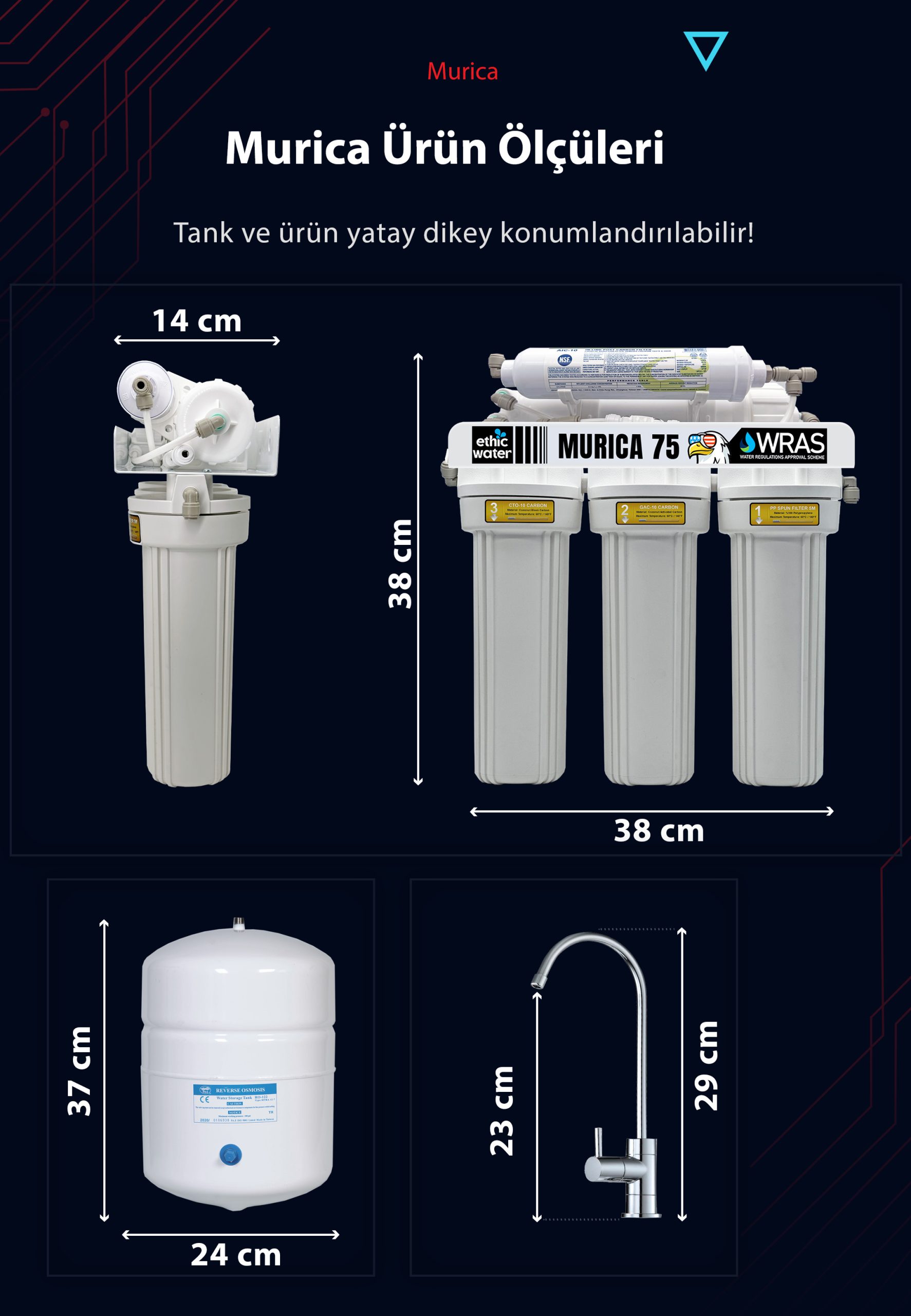 Murica 75 Ürün Ölçüleri