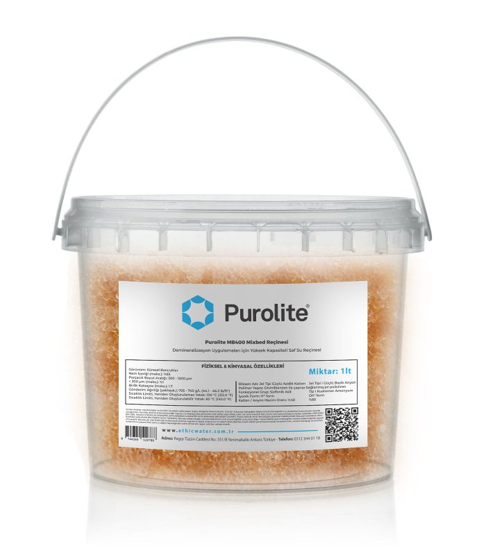 1 litre Purolite MB400 Mixbed Reçine 1 litre Purolite MB400 Mixbed Reçine