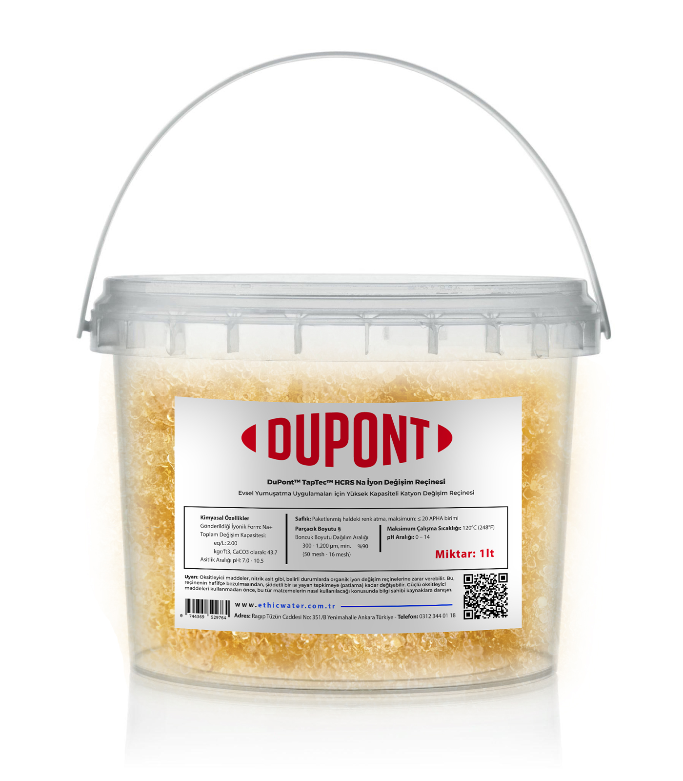 Dupont Dowex HCR-S/S Gıda Sınıfı Yumuşatma Reçinesi 1 Litre