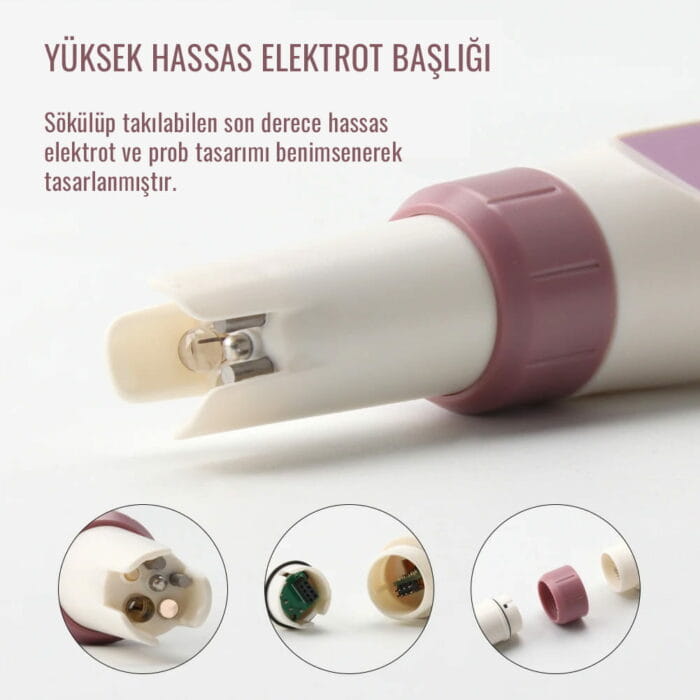 Yinmik BLE-C600 7 IN1 pH, Tuzluluk, ORP, SG, EC, TDS, Sıcaklık Ölçer Yinmik BLE-C600 7 IN1 pH, Tuzluluk, ORP, SG, EC, TDS, Sıcaklık Ölçer - Görsel 5