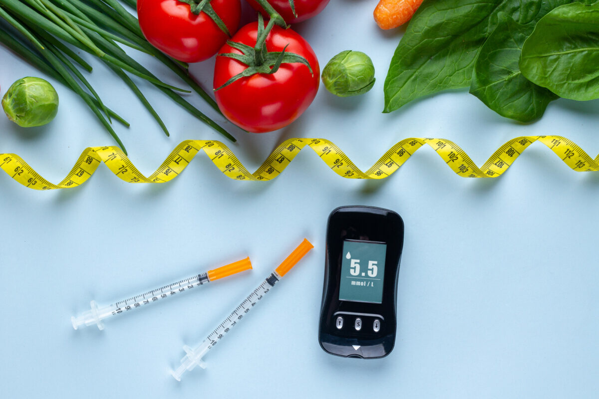 Diabetes management tools and healthy foods
